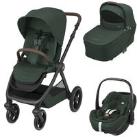 Sistem 3in1 Maxi-Cosi OXFORD Carucior + Landou Sense + Scoica Auto Pebble 360 PRO2 TWILLIC GREEN, Culoare: Verde inchis, Model: 3 in 1  - ExclusivMAG.ro