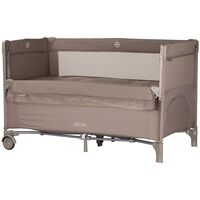 Patut pliabil Chipolino Relax tiramisu linen cu laterala culisanta, Culoare: Crem, Dimensiuni: 120x60  - ExclusivMAG.ro