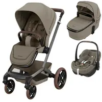 Sistem 3in1 Maxi-Cosi FAME Carucior + Landou + Scoica Auto Pebble 360 PRO2 TWILLIC TRUFFLE, Culoare: Crem, Model: 3 in 1  - ExclusivMAG.ro