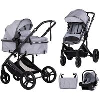 Carucior Chipolino Amore 3 in 1 platinum, Culoare: Gri deschis, Model: 3 in 1  - ExclusivMAG.ro