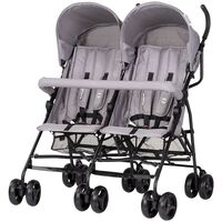 Carucior gemeni Chipolino Double Point cloud, Culoare: Gri deschis, Model: gemeni  - ExclusivMAG.ro