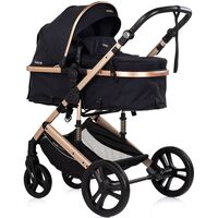 Carucior Chipolino Amore 2 in 1 noir, Culoare: Negru/Auriu, Model: 2 in 1  - ExclusivMAG.ro