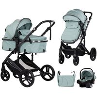 Carucior Chipolino Amore 3 in 1 matcha, Culoare: Turcoaz, Model: 3 in 1  - ExclusivMAG.ro