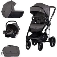 Carucior Chipolino Imperium 3 in 1 charcoal, Culoare: Gri/Negru, Model: 3 in 1  - ExclusivMAG.ro