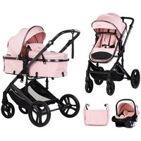 Carucior Chipolino Amore 3 in 1 powder pink, Culoare: Roz, Model: 3 in 1  - ExclusivMAG.ro
