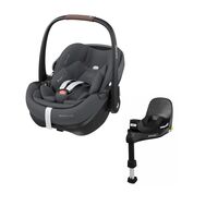 Scaun Auto I-Size Maxi-Cosi PEBBLE 360 PRO2 + Baza Auto FAMILYFIX 360 PRO TWILLIC GRAPHITE, Culoare: Gri, Grupa: 0-13kg (0 luni - 12 luni)  - ExclusivMAG.ro