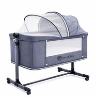 Co-Sleeper 4in1 AppeKids - Dreamy - Grey, Culoare: Albastru, Dimensiuni: 90x50  - ExclusivMAG.ro
