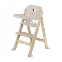Scaun de masa, Lionelo, Floris, 3 in 1, Din Lemn, Sustine 40 kg, Bej, Culoare: Bej  - ExclusivMAG.ro