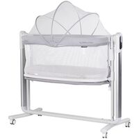 Leagan electric si patut pentru copii Chipolino Ultima cu laterala culisanta grey, Culoare: Gri  - ExclusivMAG.ro