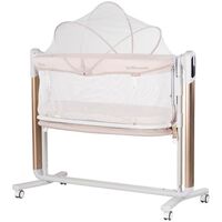 Leagan electric si patut pentru copii Chipolino Ultima cu laterala culisanta beige, Culoare: Bej  - ExclusivMAG.ro