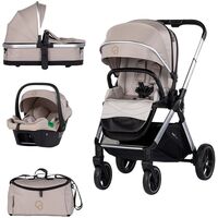Carucior Chipolino Euphoria 3 in 1 latte, Culoare: Crem, Model: 3 in 1  - ExclusivMAG.ro