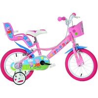 Bicicleta copii Dino Bikes 14" Peppa Pig, Culoare: Mov, Dimensiuni: 14 inch  - ExclusivMAG.ro