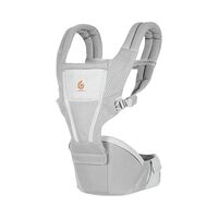 Marsupiu Alta Hip Ergobaby, 4 luni - 4 ani , 5.5-20.4 kg, Pearl Grey, Culoare: Gri deschis  - ExclusivMAG.ro