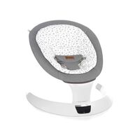 Balansoar electric, Jane, Moon, Cu 5 trepte de viteza, Timer, 12 melodii si 5 sunete ale naturii, Star, Culoare: Alb/Gri  - ExclusivMAG.ro