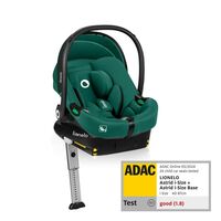 Scoica auto, Lionelo, i-Size Astrid, Include baza Isofix, 0-13 Kg, 40-87 cm, Testat ADAC, Conform cu R129, Verde, Culoare: Verde inchis, Grupa: 0-13kg (0 luni - 12 luni)  - ExclusivMAG.ro