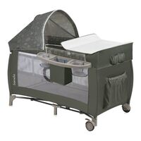 Patut pliant, Lionelo, Sven Plus, 120x60 cm, Cu doua nivele, Bej Olive, Culoare: Verde inchis, Dimensiuni: 120x60  - ExclusivMAG.ro