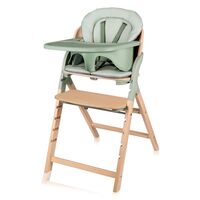 Scaun de masa Megan Lionelo, Din lemn de fag, 6 luni- adult, Verde, Culoare: Verde  - ExclusivMAG.ro