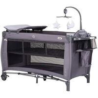Patut pliabil Chipolino Bella charcoal, Culoare: Gri, Dimensiuni: 120x60  - ExclusivMAG.ro