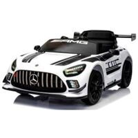 Masinuta electrica cu telecomanda MERCEDES GT3 EVO, Alb, Culoare: Alb, Capacitate acumulator: 12V  - ExclusivMAG.ro