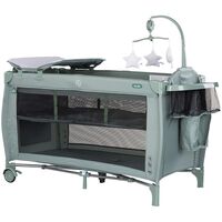 Patut pliabil Chipolino Bella matcha, Culoare: Turcoaz, Dimensiuni: 120x60  - ExclusivMAG.ro