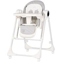 Scaun de masa si leagan electric Chipolino Master Class 2 in 1 cashmere, Culoare: Alb/Gri  - ExclusivMAG.ro