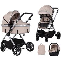Carucior Chipolino Pearl 3 in 1 latte, Culoare: Crem, Model: 3 in 1  - ExclusivMAG.ro