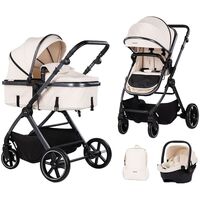 Carucior Chipolino Pearl 3 in 1 cashmere, Culoare: Bej, Model: 3 in 1  - ExclusivMAG.ro