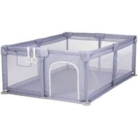 Tarc de joaca Chipolino Lotus 180x120 cm grey, Culoare: Gri, Dimensiuni: 180x120  - ExclusivMAG.ro