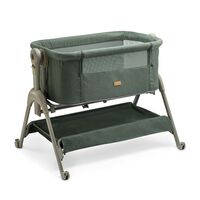 Patut co-sleeper ONINO HOLD.me, Sleepy Forest, Culoare: Verde inchis, Dimensiuni: 80x50  - ExclusivMAG.ro
