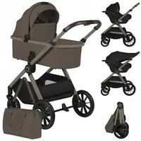 Carucior 3 in 1 Lionelo Layla, Pana la 22 kg - Bej Taupe, Culoare: Crem, Model: 3 in 1  - ExclusivMAG.ro