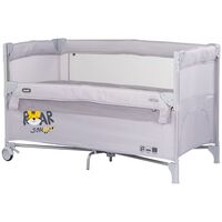 Patut pliabil Chipolino Relax Tiger platinum cu laterala culisanta, Culoare: Gri deschis, Dimensiuni: 120x60  - ExclusivMAG.ro