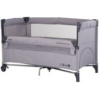 Patut pliabil Chipolino Relax platinum linen cu laterala culisanta, Culoare: Gri deschis, Dimensiuni: 120x60  - ExclusivMAG.ro