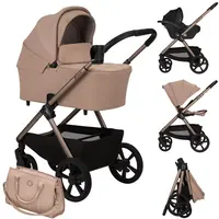 Carucior 3 in 1 Lionelo Carmine - Bej, Culoare: Bej, Model: 3 in 1  - ExclusivMAG.ro