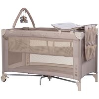Patut pliabil Chipolino Luna - latte, Culoare: Crem, Dimensiuni: 120x60  - ExclusivMAG.ro