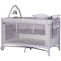 Patut pliabil Chipolino Luna - platinum, Culoare: Gri deschis, Dimensiuni: 120x60  - ExclusivMAG.ro