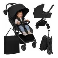 Carucior 2 in 1 Lionelo Sia Flex - Negru, Culoare: Negru, Model: 2 in 1  - ExclusivMAG.ro