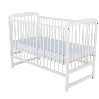 BabyNeeds - Patut din lemn Ola 120x60 cm, Alb  - ExclusivMAG.ro