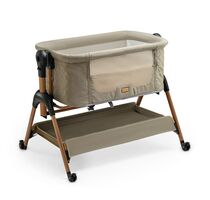Patut co-sleeper ONINO NEST.me, Misty Taupe, Culoare: Crem, Dimensiuni: 80x50  - ExclusivMAG.ro