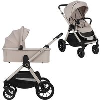 Carucior 2 in 1 Lionelo Layla, Pana la 22 kg - Bej, Culoare: Bej, Model: 2 in 1  - ExclusivMAG.ro