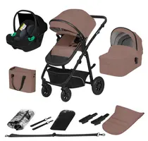 Carucior 3 in 1 Lionelo Bianka - Bej Taupe, Culoare: Maro, Model: 3 in 1  - ExclusivMAG.ro