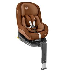 Pachet Pearl Pro2 Maxi Cosi cu baza Familyfix3 I-Size Authentic Cognac, Culoare: Maro, Grupa: 61-105cm (4luni - 4ani)