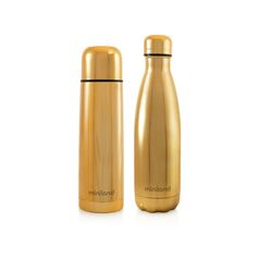 Termos lichide myBaby@me 500 ml Gold (set de 2 termosuri) Miniland Baby, Culoare: Galben, Cantitate: 500ml