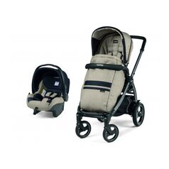 Carucior 2 in 1 Peg Perego, Book 51 S Titania, Luxe Ecru, 0 - 22 kg, Culoare: Crem