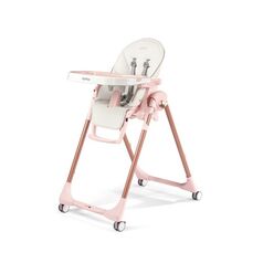 Scaun de masa Prima Pappa Zero, Peg Perego, Follow Me Mon Amour, Culoare: Roz