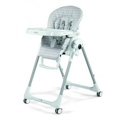 Scaun de masa Prima Pappa Zero, Peg Perego, Follow me LinearGrey, Culoare: Gri deschis