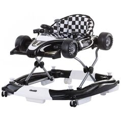 Premergator Chipolino Racer 4 in 1 black white, Culoare: Alb/Negru