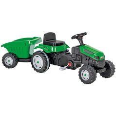 Tractor cu pedale si remorca Pilsan Active with Trailer 07-316 green, Culoare: Verde