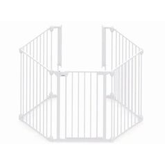 Tarc de siguranta modular cu 5 panouri, metal alb, Noma, N94047, Culoare: Alb