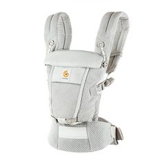 Marsupiu Ergobaby Adapt Soft Flex Mesh Pearl Grey, Culoare: Gri deschis
