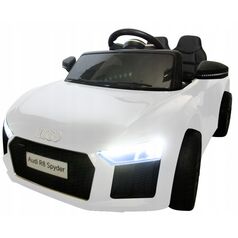 Masinuta electrica cu telecomanda Audi R8 R-Sport - Alb, Culoare: Alb, Capacitate acumulator: 6V